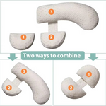 U-Shaped Pregnancy Pillow - Full Body Support & Washable Cover