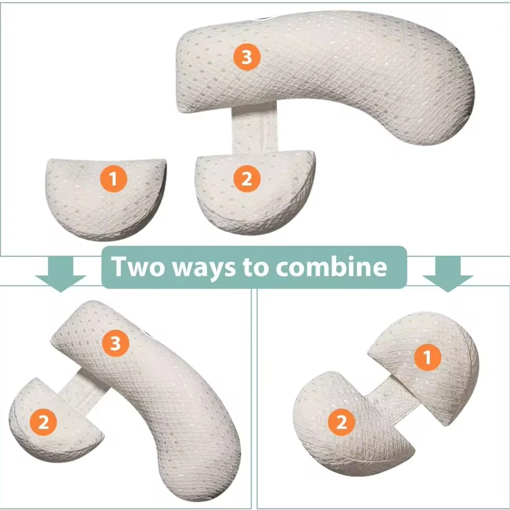 U-Shaped Pregnancy Pillow - Full Body Support & Washable Cover