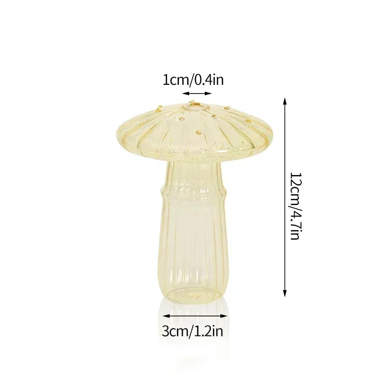 Elegante Pilzglasvase für Hydroponische Pflanzenpräsentationen