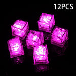 Colorful LED ice cubes with water activation