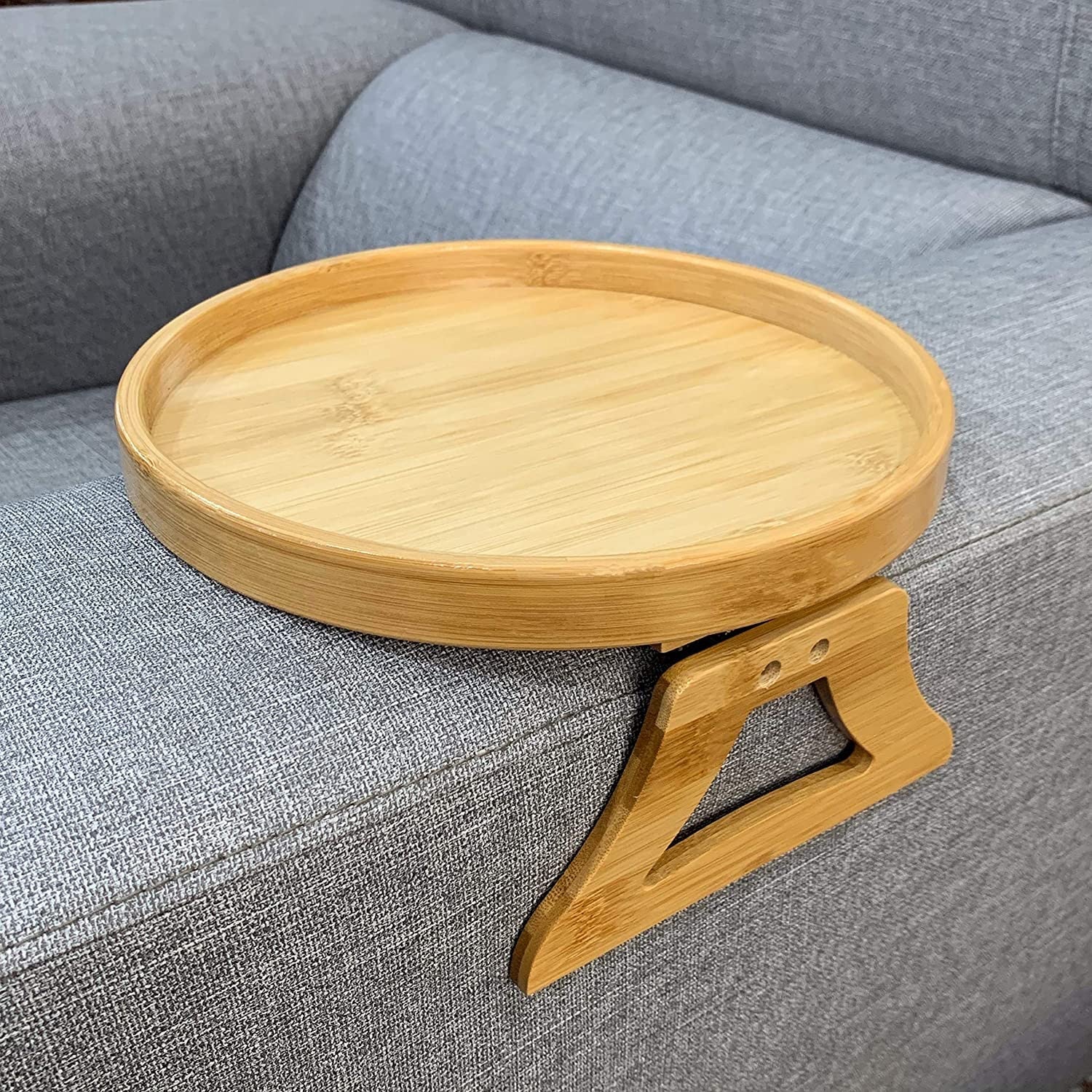 Practical Sofa Armrest Table Made of Bamboo