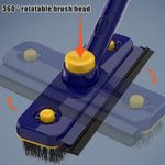 2-in-1 V-Shaped Floor Cleaning Brush with Long Handle