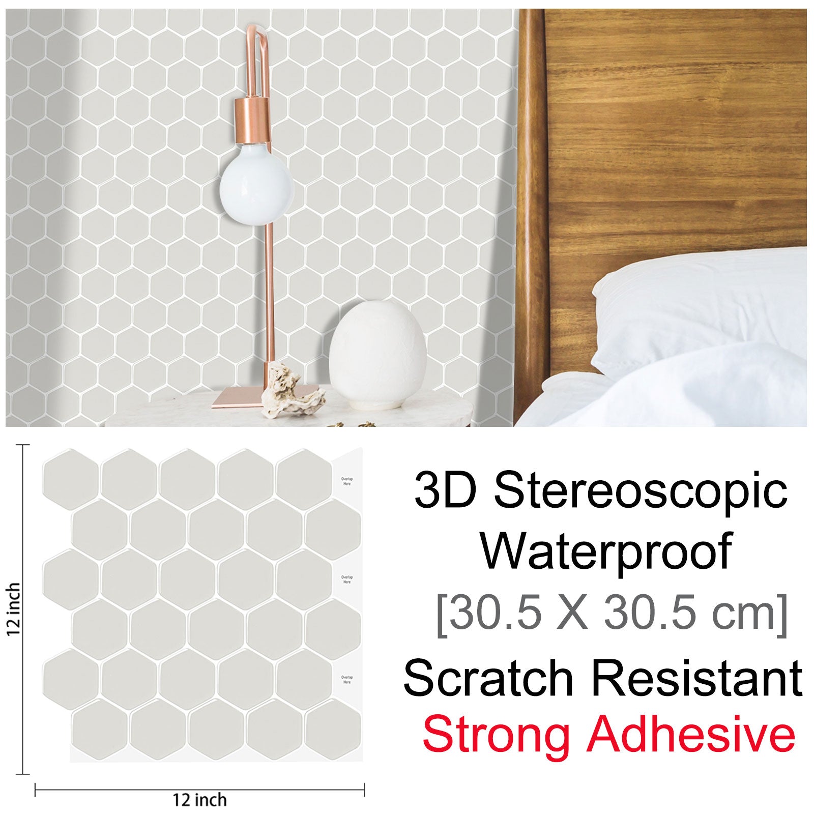 3D Self-Adhesive Hexagonal Wall Decor Panels | HexaStyle