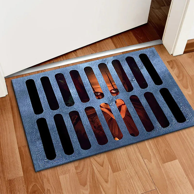 Spooky Halloween Doormat – Non-Slip Door Mat with Pumpkin and Ghost for the Entrance Area