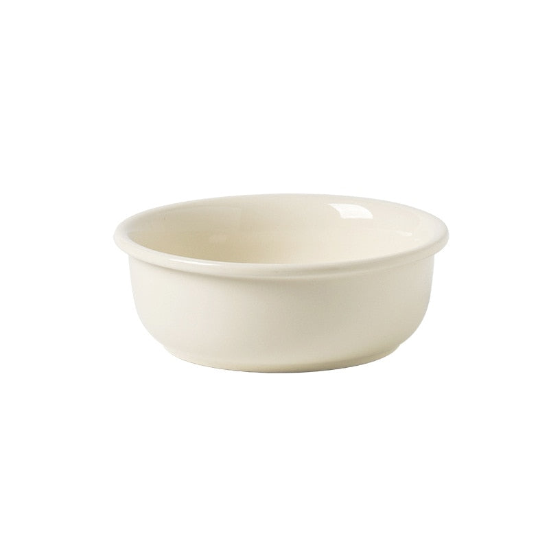 High-quality ceramic cat feeding station with wooden stand