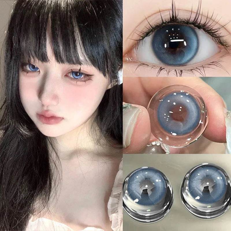 Colorful contact lenses with diopters for radiant eyes