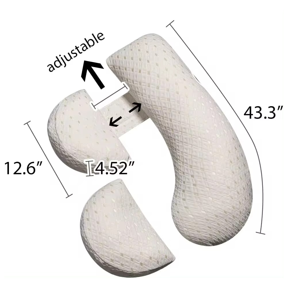 U-Shaped Pregnancy Pillow - Full Body Support & Washable Cover