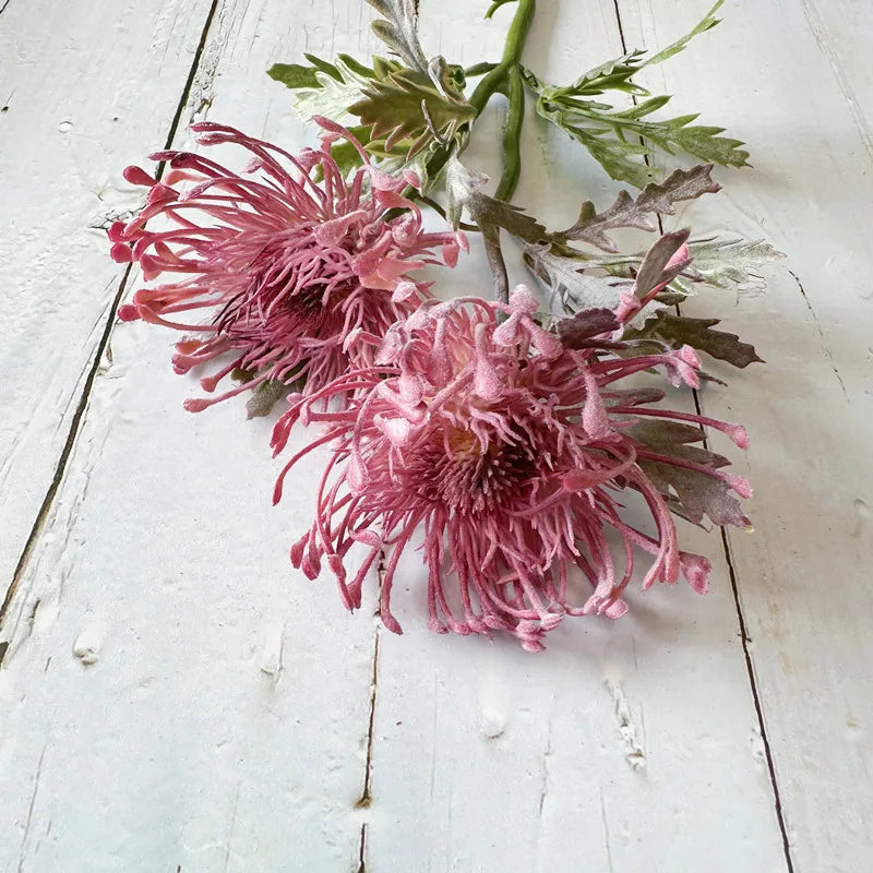 Elegante Kunst-Chrysantheme 38 cm | Realistische 10 cm Blüte