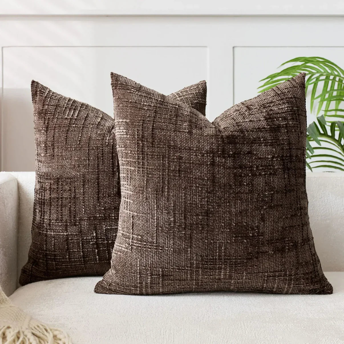 Chenille Cushion Cover – Soft, Solid Color Design | Elegant Decoration for Living Room and Bedroom