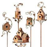 Zierliche Vogelhaus Gartenstecker – Rustikaler Charme