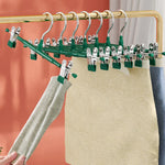 Stylischer Edelstahl Kleiderbügel mit flexiblen Clips