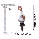 Fröhlicher Gartenstecker Ente | Charmante Acrylfigur für Ihren Garten