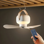 Luftiger Komfort - Tragbarer Deckenventilator mit Licht und Fernbedienung