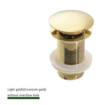 Pop-Up Drain Stopper – Brass | 11 Colors | With or Without Overflow