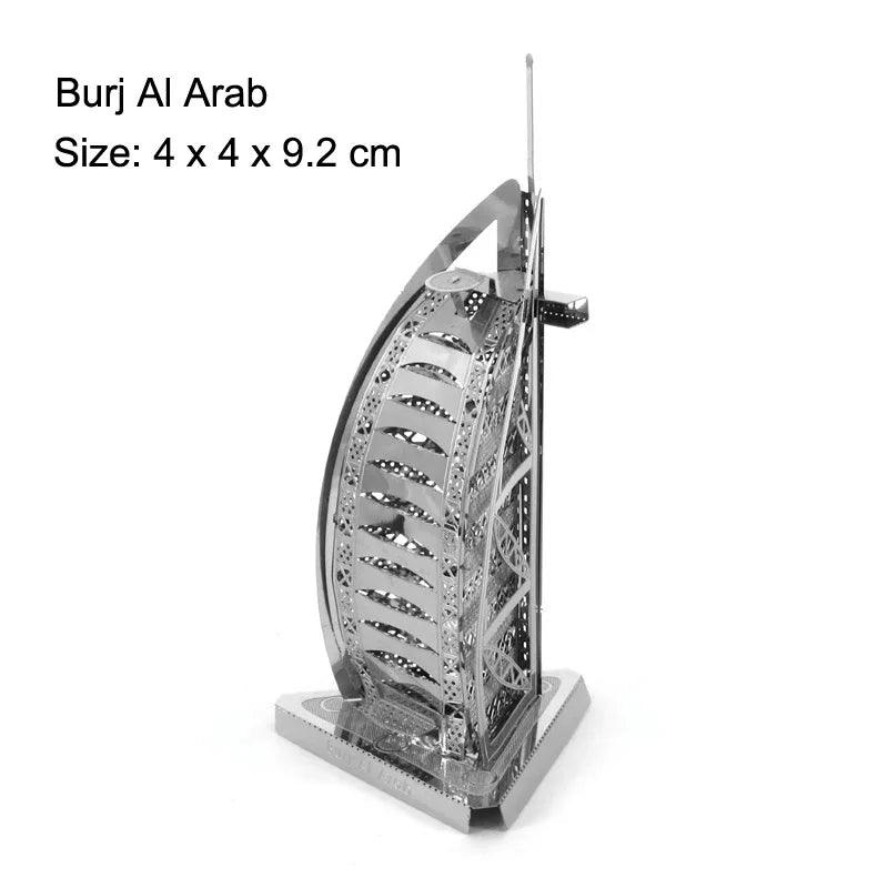 Creative 3D Metal Puzzle Set: Build and Discover Wonders of the World