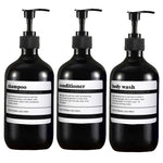 Luxuriöses 3-teiliges Spenderset für Shampoo und Duschgel