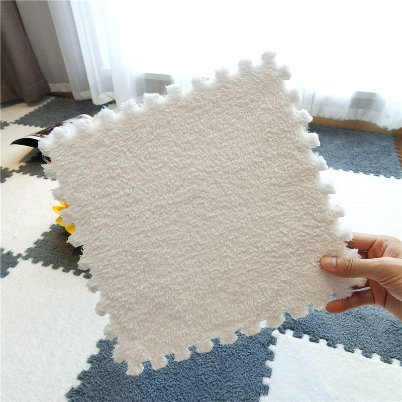 DIY Winter Plüsch Puzzlematte