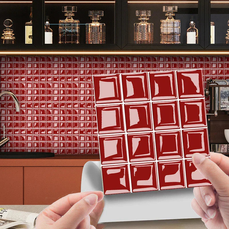 VivaMosaik 3D Wall Tile Stickers – 10 Pieces for Stylish Spaces