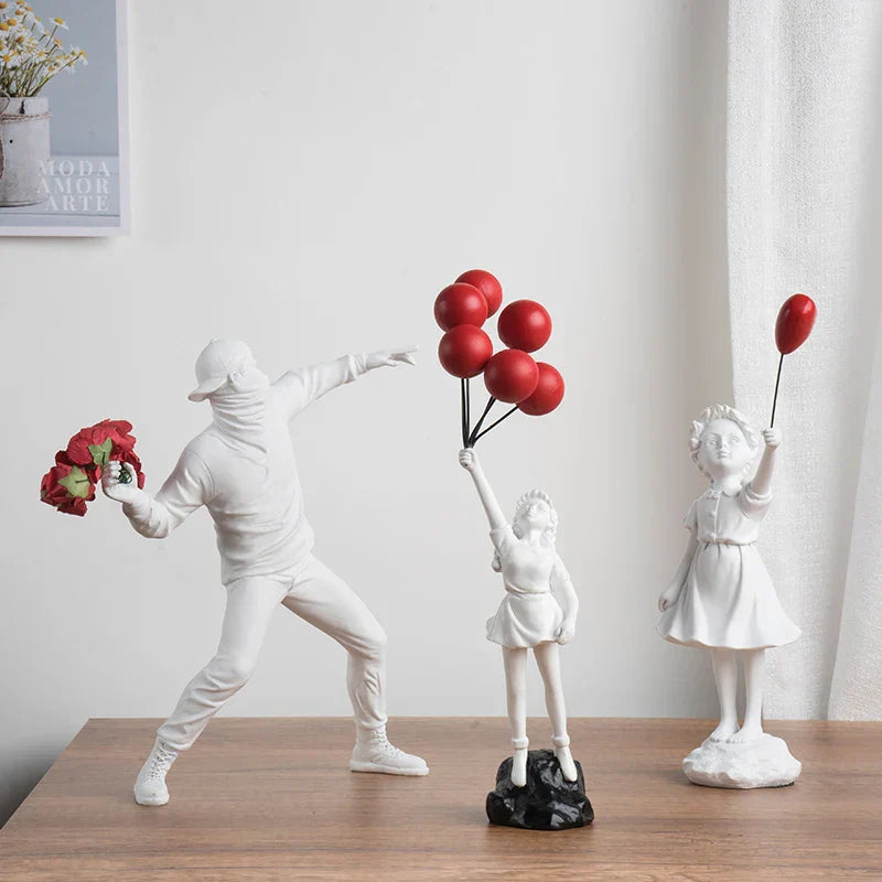Modern Sculpture Series: Flower Thrower Statue
