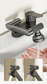 Duo-Flex Waschbeckenmischer mit 360° drehbar – Zwei-Loch-Armatur für Warm- und Kaltwasser