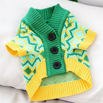 Striped Knitted Dog Sweater – Warm Cardigan