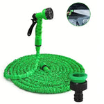 Flexible Garden Hose with 7-Function Spray Gun – Extends Up to Three Times Its Length