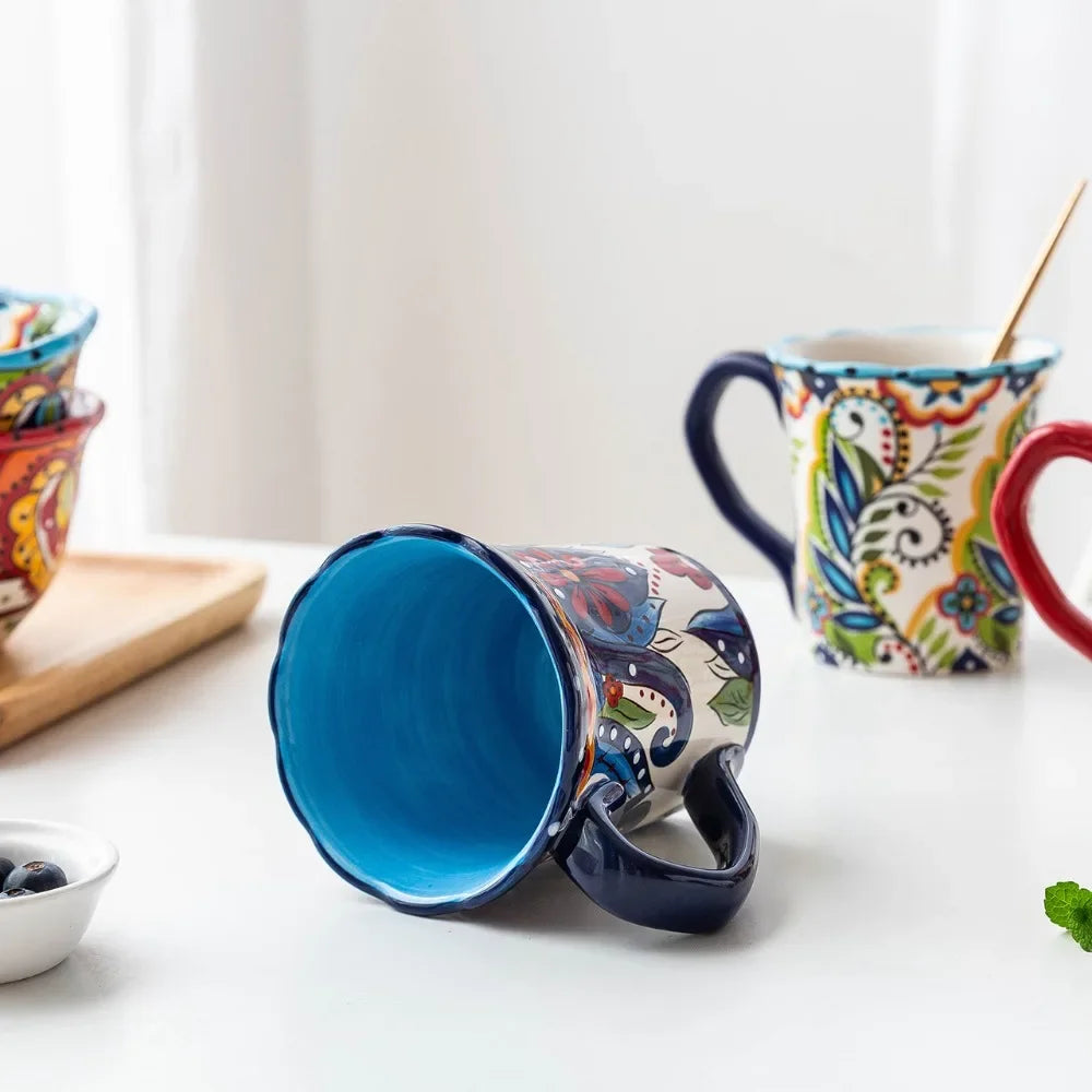 Becher mit Bohemian Blumenmuster