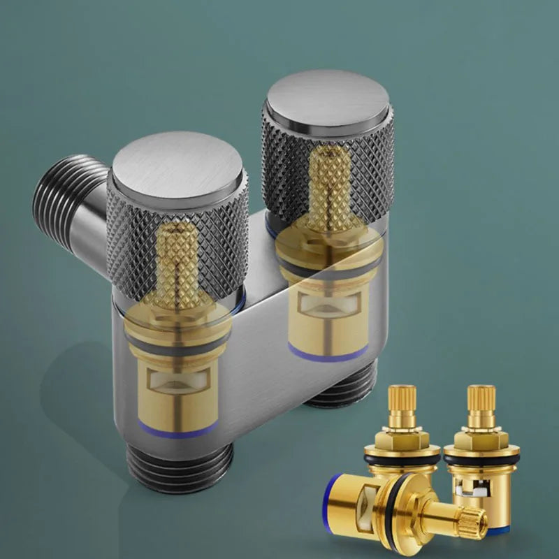 Dual-Outlet Wall-Mounted Tap – 2-in-1 for Toilet and Washing Machine