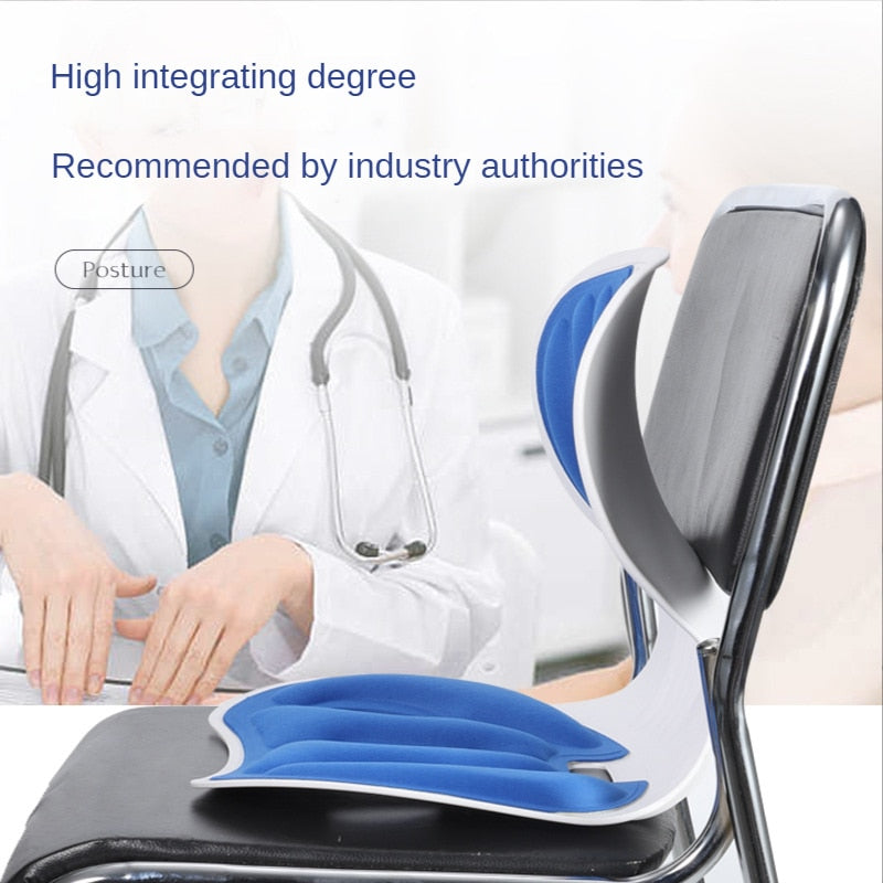 Back support seat cushion for posture correction