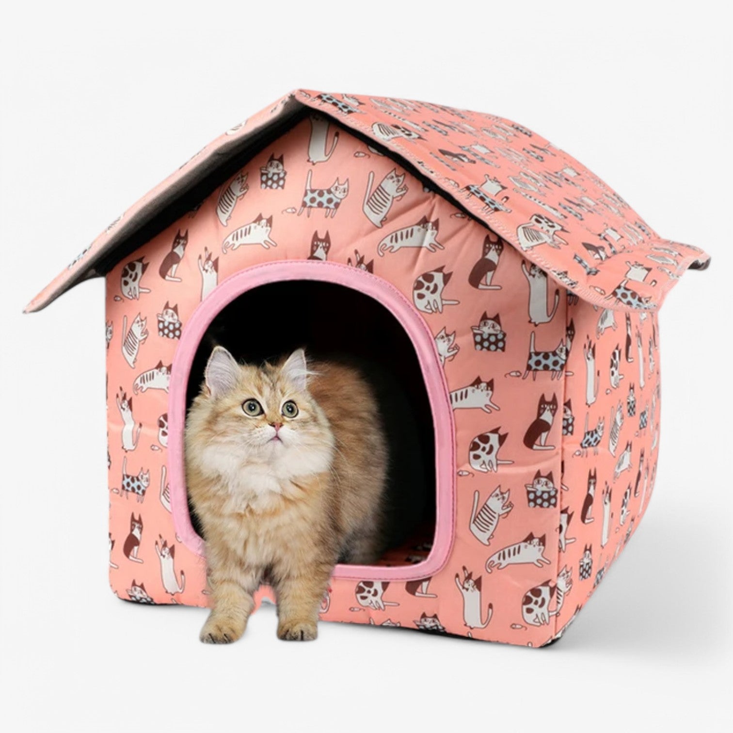 Weatherproof Pet House "CozyNest" for Cats and Small Dogs
