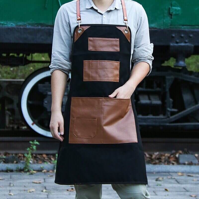 Leather Apron ArtisanPro | Handmade | Adjustable Straps | Ideal for Grilling, Cooking & Crafting
