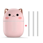Cat-shaped Mini Humidifier with Color-Changing Night Light