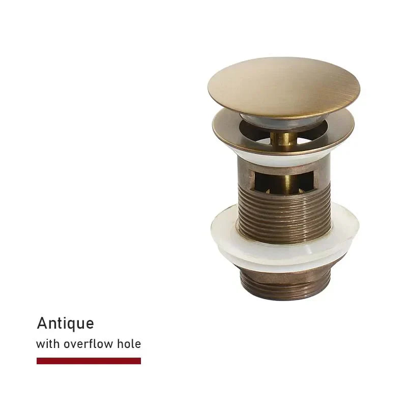 Elegant Brass Push-Down Waste Solution – 11 Colors Available