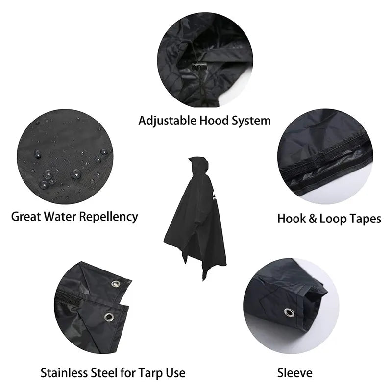 Versatile, Lightweight, and Waterproof Outdoor Poncho for Adventures