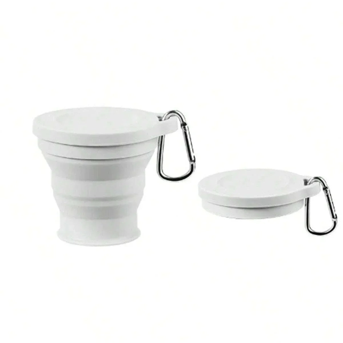 FlexiCup Tragbarer Faltbecher | Lebensmittelechtes Material | Mit Aufhängeschlaufe | Perfekt für Abenteuer