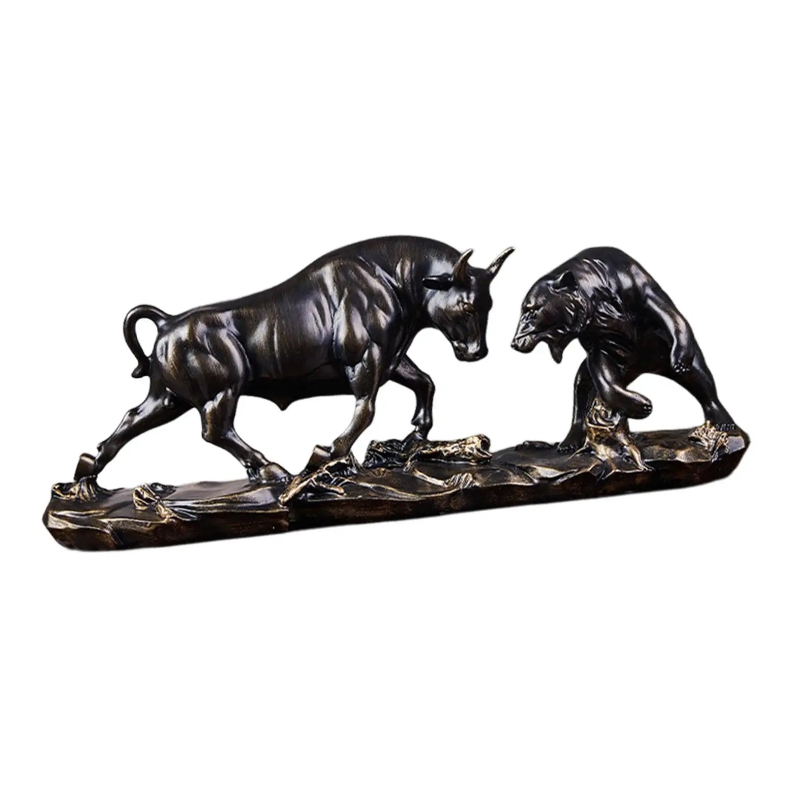 Stylish Animal Sculpture: Bull and Bear in Battle
