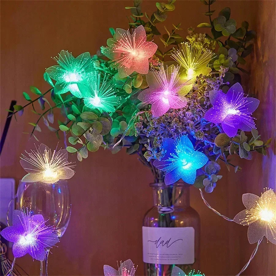 Blütenzauber LED-Lichterkette | 2–3 m Batteriebetriebene Dekoration
