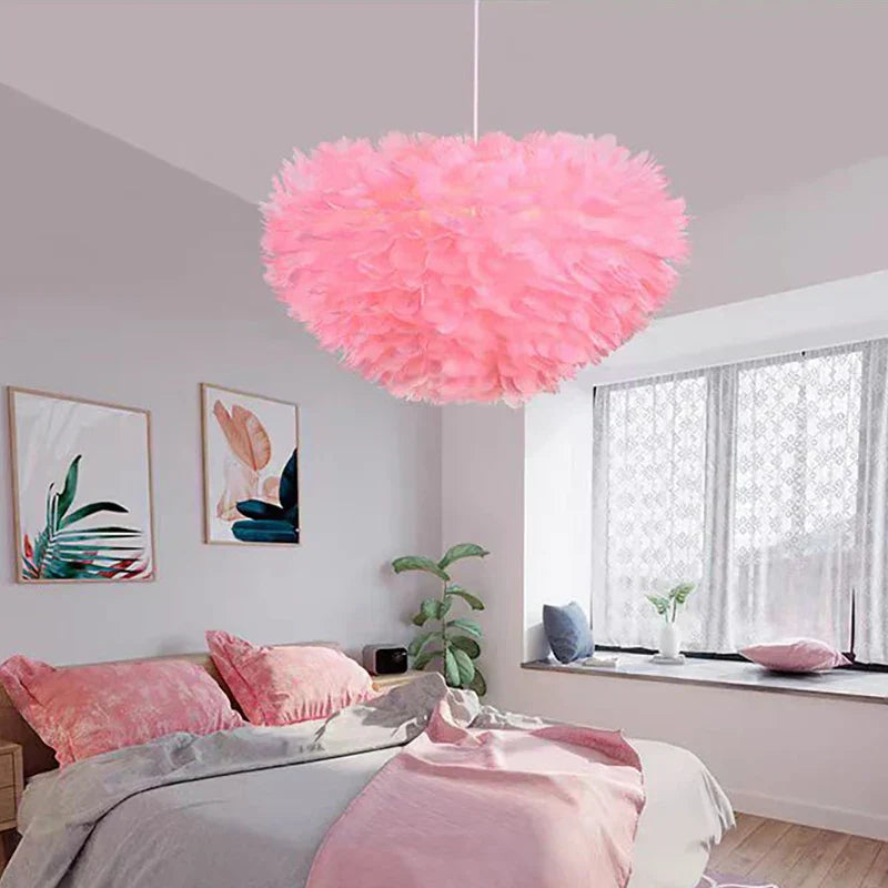 Realistic Feather Ceiling Light - Cloud-like Style