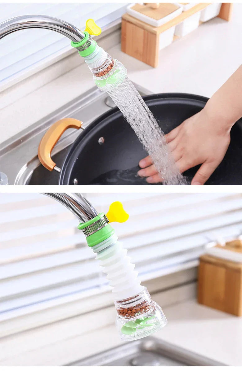Universal Faucet Attachments with 360° Rotation and Water-Saving Function