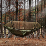 Outdoor Hammock with Mosquito Net and Quick Release – 200 kg Load Capacity