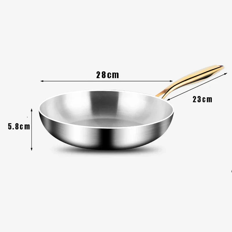 Edelstahl-Bratpfanne für Gas- & Induktionsherde – 28 cm