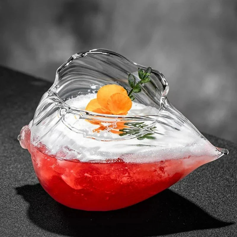 Elegantes Muschelglas-Set – 2-teiliges Küstendesign
