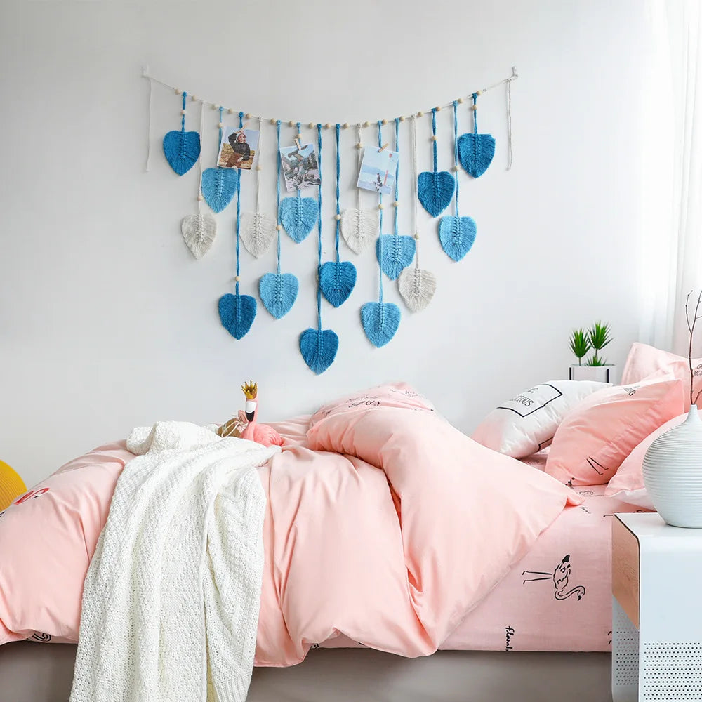 Makramee Wandbehang aus Blattdesign