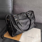 Elegante schwarze Handtasche aus PU-Leder im Vintage-Stil
