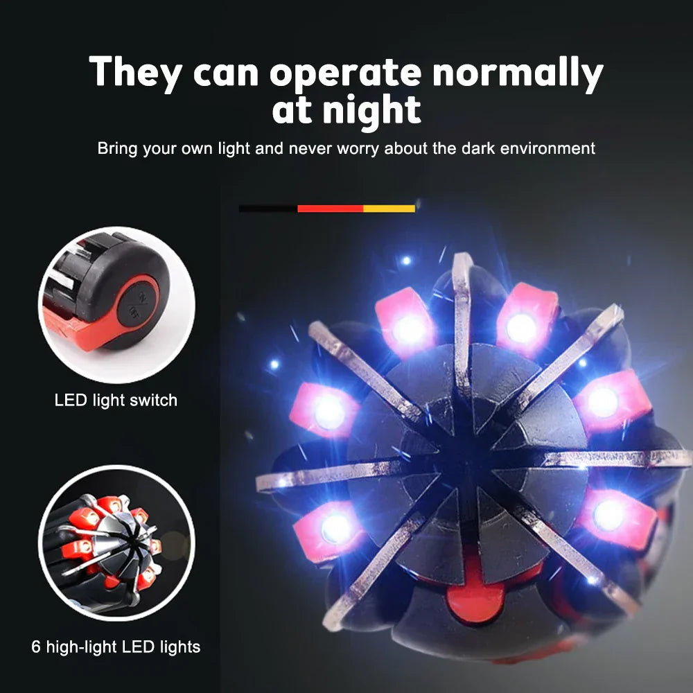 8-in-1 LED Mehrzweck-Schraubendreher mit Helligkeitsregler