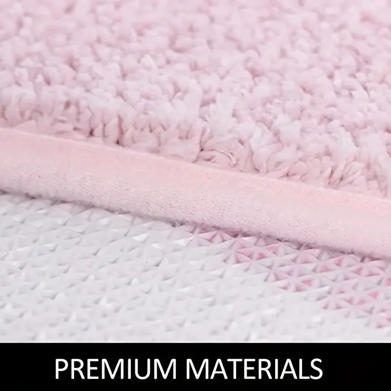 Gestreifte Designteppich – Rosa "Get Naked" Badezimmer- und Wohnteppich
