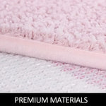 Stylischer Komfortteppich – Rosa 'Entspanne Dich' für Bad und Wohnbereich