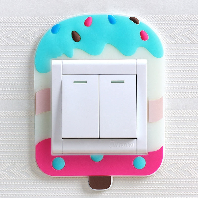 3D Luminous Cartoon Animal Light Switch Cover