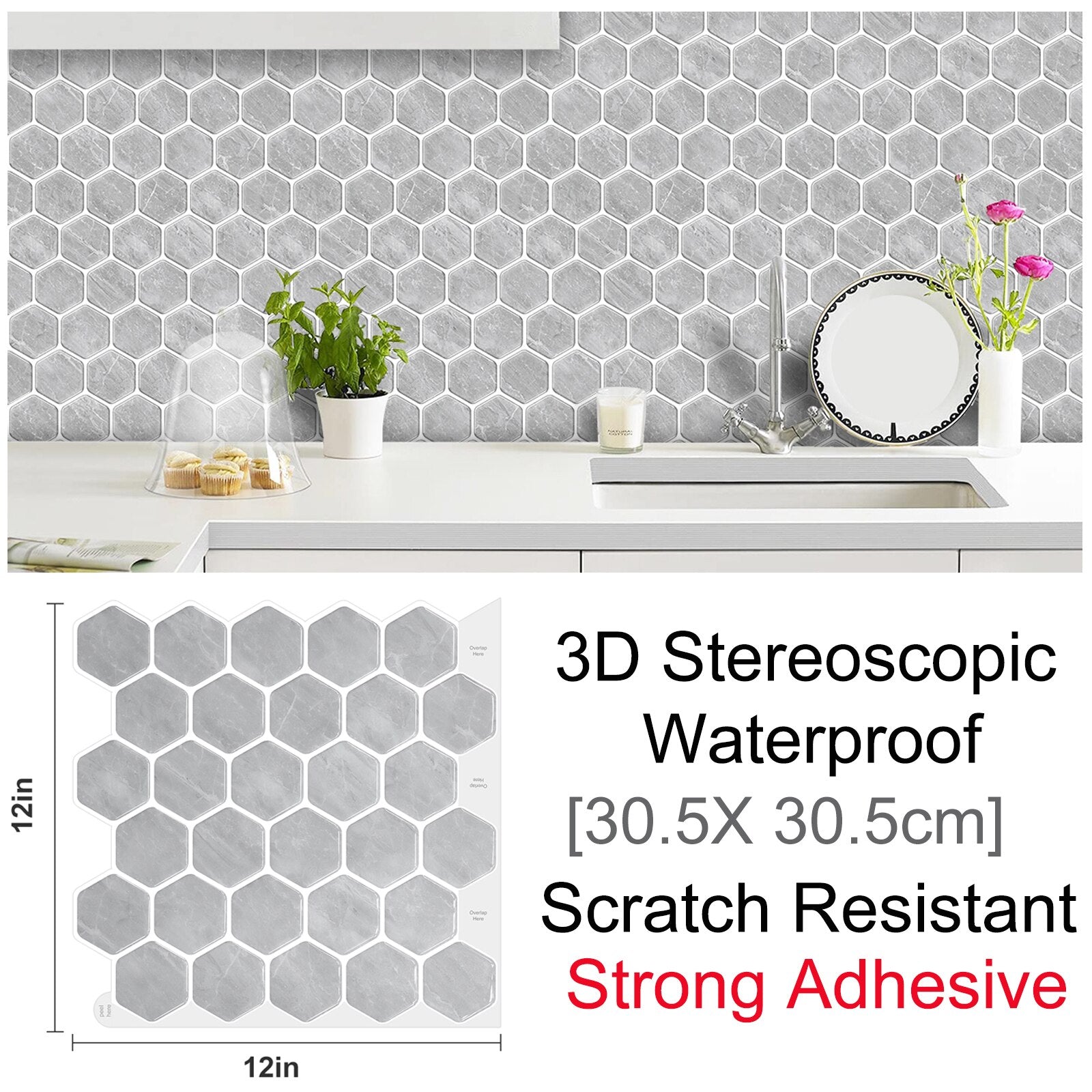 3D Self-Adhesive Hexagonal Wall Decor Panels | HexaStyle