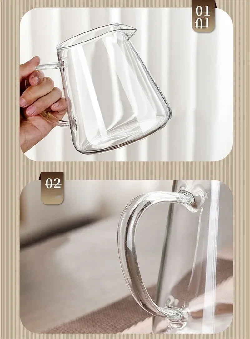 Elegante Teekanne aus hitzebeständigem Glas mit Edelstahlfilter